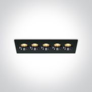 ONE Light Mirror Dark Light Range - spot encastrable - 147 x 45 mm, 140 x 36 mm taille d'encastrement - 12W LED inclus - noir