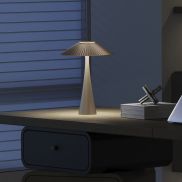 VK lighting Amelie - lampe de table - Ø 30 x 40,7 cm - 18W dimmable LED inclus - or champagne
