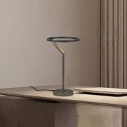 Nova Luce Tilia - lampe à poser - Ø 22 x 38 cm - 16W dimmable LED inclus - nickel brumeux