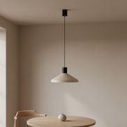 Faro Kombo - lampe suspendue - Ø 40 x 20,5 cm - beige et noir