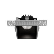 Nova Luce Belluno - spot encastrable sans garniture - 73 x 73 mm, 96 x 96 mm taille d'encastrement - IP54 - noir
