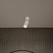 Nova Luce Mao - spot en saillie - Ø 5,5 x 17 cm - IP44 - blanc sable