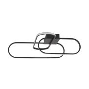 Nova Luce Arte - plafonnier - 66,5 x 53 x 18 cm - 38,4W LED dimmable inclus - noir mat