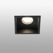 Faro Hyde - spot encastrable - 89 x 89 mm, 83 x 83 mm encastrable - IP44 - noir mat