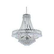 Searchlight Versailles - lustre - Ø 80 x 250 cm - chrome et transparent