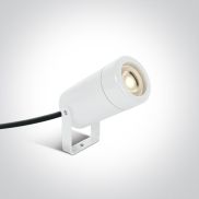 ONE Light GU10 Garden Spots - spot de sol sur piquet - Ø 6 x 11 cm - IP65 - blanc