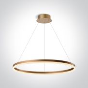 ONE Light Rings - lampe suspendue - Ø 80 x 150 cm - 60W LED inclus - laiton