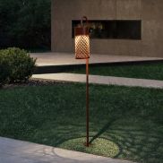 Nova Luce Motley - lampe de jardin - Ø 10 x 100 x 18,5 cm - 9W LED inclus - IP65 - corten