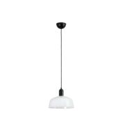 Faro Tatawin - lampe suspendue - Ø 25 x 111,5 cm - noir/verre laiteux