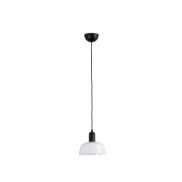 Faro Tatawin - lampe suspendue - Ø 18,4 x 108,1 cm - noir/verre laiteux