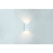 Artdelight Diaz Small - applique murale - 4 x 10 x 15 cm - 2 x 3W LED inclus - IP54 - blanc