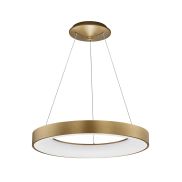 Nova Luce Rando Thin - lampe suspendue - Ø 60 x 120 cm - 50W LED dimmable inclus - or brossé