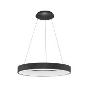 Nova Luce Rando Thin - lampe suspendue - Ø 60 x 120 cm - 50W dimmable LED inclus - sand black - white light colour