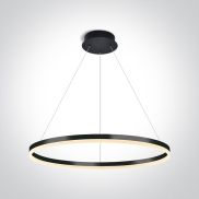 ONE Light Rings - lampe suspendue - Ø 80 x 150 cm - 60W LED inclus - noir