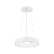 Nova Luce Rando Thin - lampe suspendue - Ø 38 x 120 cm - 30W LED dimmable inclus - blanc sable