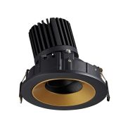 VK Lighting Chonefto - spot encastré - Ø 115 mm, 105 mm encastré - 12W LED inclus - noir/doré