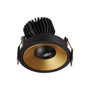 VK Lighting Chonefto - spot à encastrer - Ø 84 mm, 75 mm encastré - 7W LED inclus - noir/doré