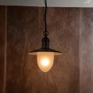 Lucide Aruba - lampe suspendue - Ø 25 x78 cm - IP44 - brun rouille
