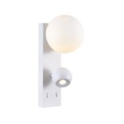 VK Lighting Aira - applique murale - Ø 12,5 x 30,3 cm - 6W LED inclus - blanc