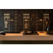 Artdelight Denver - lampe suspendue - 130 x 9 x 200 cm - 3 x 11W LED dimmable inclus - noir