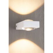 Artdelight Jena - applique murale - 9,5 x 7 x 3,5 cm - 2 x 3W LED dimmable inclus - blanc