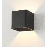 Artdelight Fulda - applique murale - 10 x 10 x 10 cm - 6W LED dimmable inclus - noir
