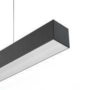 Roi Du Luminaire Line - lampe suspendue - profilé 5,3 x 5,3 cm - 28,8W LED par mètre - noir