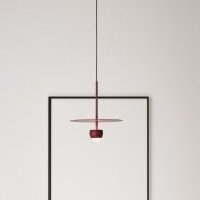Nova Luce Edem - lampe suspendue - Ø 30 x 217 cm - 8W LED inclus - rouge