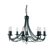 Searchlight Maypole - lustre - Ø 60 x 100 cm - noir