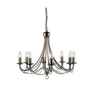 Searchlight Maypole - lustre - Ø 60 x 100 cm - laiton antique