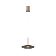 Artdelight Madison – suspension – Ø 22 x 200 cm – 11W LED dimmable inclus – IP20 – champagne et café