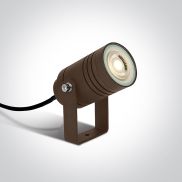 ONE Light GU10 Garden - spot au sol sur pointe - Ø 13,2 x 11,2 cm - IP65 - marron