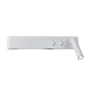 VK Lighting Bar - applique murale avec liseuse à droite - 30 x 17 x 5 cm - 3W + 6W LED inclus - blanc
