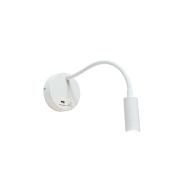 Artdelight Flex-USB - applique murale avec interrupteur et port USB - Ø 11 x 34 cm - 3W LED inclus - blanc