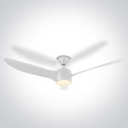 ONE Light White Body - ventilateur de plafond avec lumière et télécommande - Ø 132 x 35 cm - 22W LED inclus - blanc