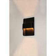 Artdelight Dallas - applique murale - 16 x 7,8 x 24 cm - 2 x 8W LED dimmable inclus - IP65 - noir
