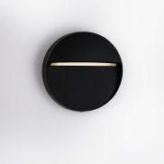 Nova Luce Nectar - applique murale extérieure - Ø 12 x 2,8 cm - 3W LED inclus - IP65 - anthracite foncé