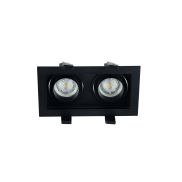 Nova Luce Cedi - spot encastrable - 183 x 100 mm, 180 x 95 mm encastrable - noir sable