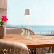 Nova Luce Petit - lampe de table rechargeable - Ø 7 x 28 cm - 2W dimmable LED inclus - IP54 - blanc