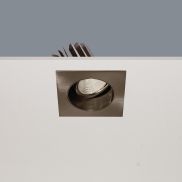 Artdelight Venice 2808 - spot encastrable - 80 x 80 mm, Ø 68 mm encastrable - 8W LED dimmable inclus - IP44 - acier mat