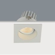 Artdelight Venice 2808 - spot encastré - 80 x 80 mm, Ø 68 mm encastré - 8W LED dimmable inclus - IP44 - blanc