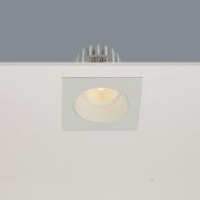 Artdelight Venice 2708 - spot encastré - 80 x 80 mm, Ø 68 mm encastré - 8W LED dimmable inclus - IP44 - blanc