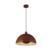 Searchlight Mars - lampe suspendue - Ø 40 x 150 cm - orange brûlé et crème