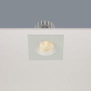 Artdelight Venice 2508 - spot encastré - 80 x 80 mm, Ø 68 mm encastré - 8W LED dimmable inclus - IP44 - blanc