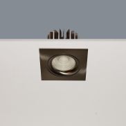 Artdelight Venice 2508 - spot encastrable - 80 x 80 mm, Ø 68 mm encastrable - 8W LED dimmable inclus - IP44 - acier mat