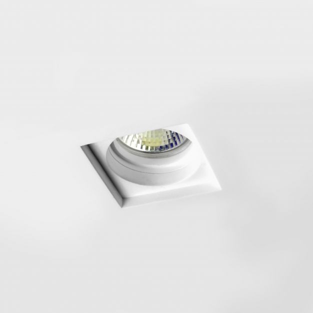 Nova Luce Tobia II - spot encastrable - 100 x 100 mm, 105 x 105 mm taille d'encastrement  - plâtre blanc