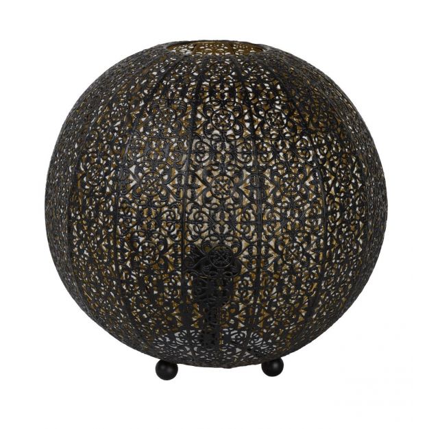 Lucide Tahar - lampe de table - Ø 33 cm - noir
