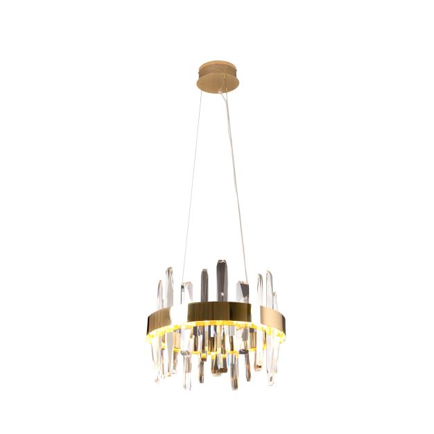 Maxlight Prince - lustre - Ø 40 x 150 cm - 21W LED inclus - or