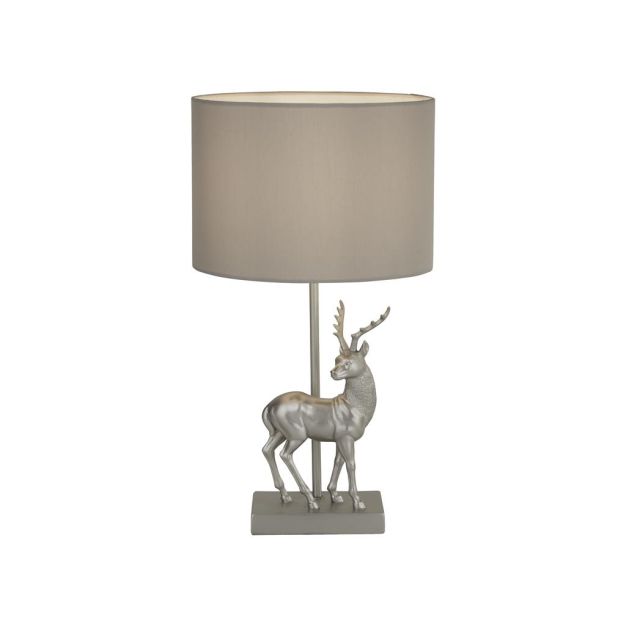 Searchlight Deer - lampe à poser - 24 x 43 cm - argent et gris