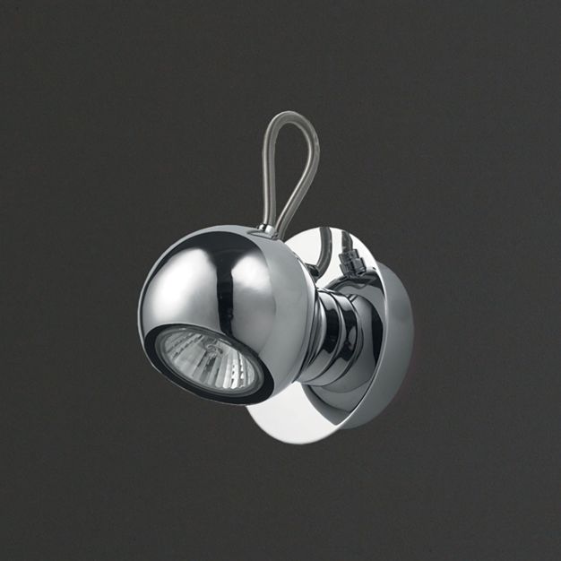 Maxlight Malaga - applique murale - 11 x 11 x 7 cm - 50W halogène inclus - chrome